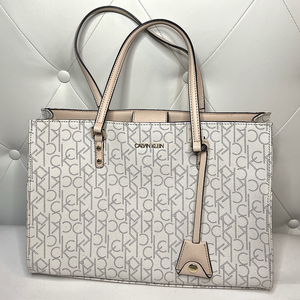 Calvin Klein Monogrammed Hand Bag Perfect Condition
